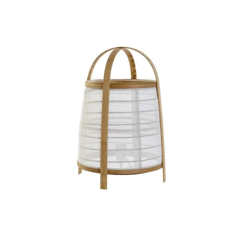 Lámpara de mesa DKD Home Decor Blanco Natural Bambú 40 W 220 V 32 x 32 x 45,5 cm damdamgo