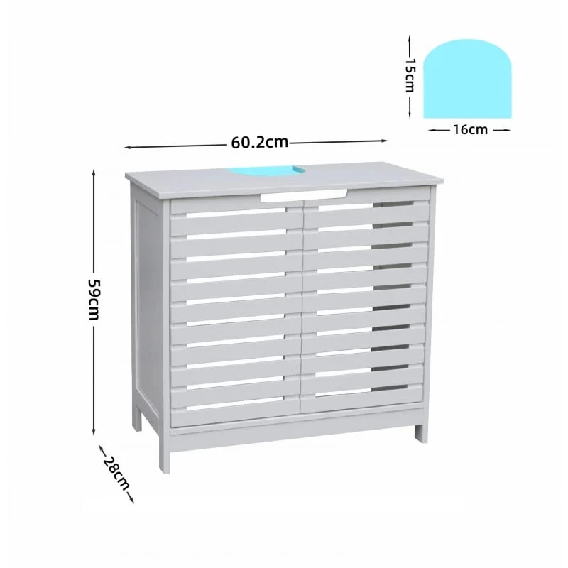 Mueble Bajo Lavabo de Blanco Armario Mueble Baño Bajo Lavabo Minimalista (Minimalista) damdamgo