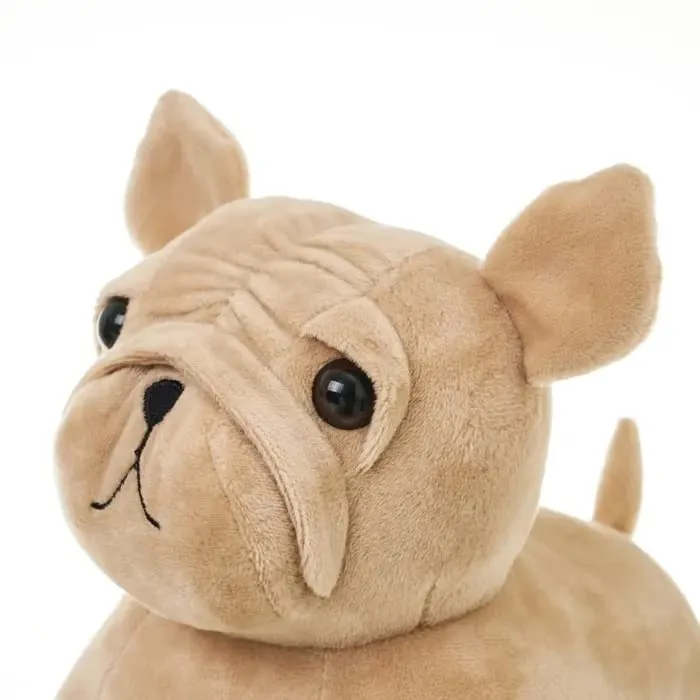 Sujetapuertas Tope Puerta Peluche Bulldog 28x23x14 cm 122243 Beige damdamgo