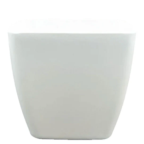 Maceta blanca de plastico base cuadrada 13 x 12 cm DECORACIÓN