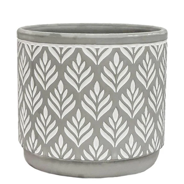 Maceta de ceramica nordica 14 x 13 cm DECORACIÓN