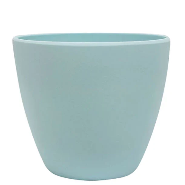 Maceta de plástico azul lisa 13.5 x 12 cm DECORACIÓN