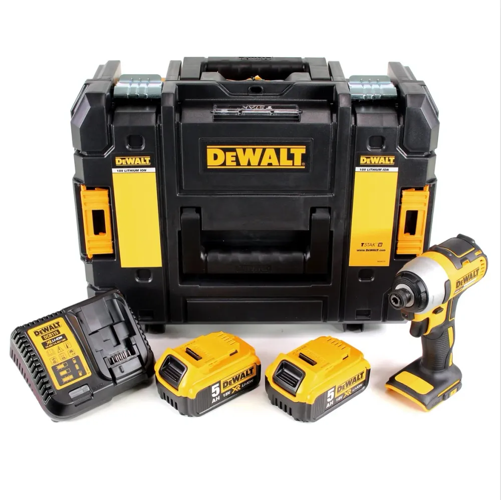 Atornillador de impacto baterí DeWalt DCF 787 P2 18V 170Nm brushless + 2x baterí 5.0Ah + cargador + TSTAK