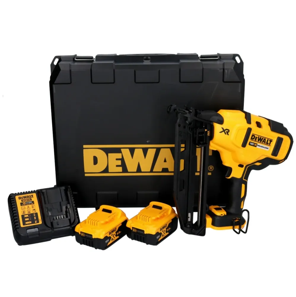 Clavadora baterí DeWalt DCN 660 P2 18V 32-63 mm brushless + 2x baterí 5.0 Ah + cargador + maletín