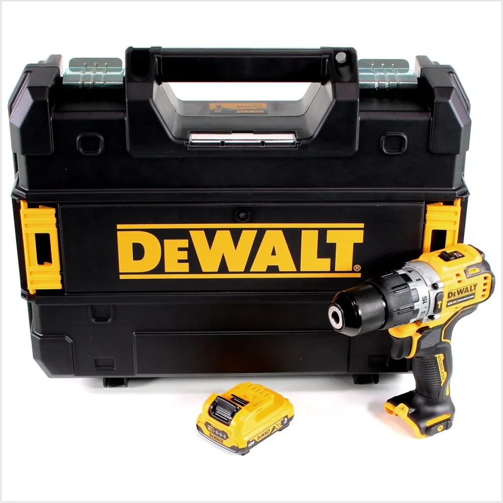 DeWALT DCD 706 NT Taladro percutor baterí 12V / 57,5 Nm / Sin escobillas + Maletín TSTAK + 1x Baterí 3,0 Ah - Sin cargador...