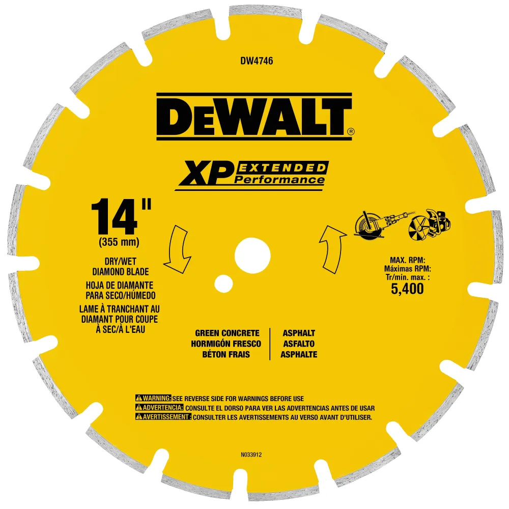 14” DRY/WET DIAMOND BLADE - DeWALT (DW4746)