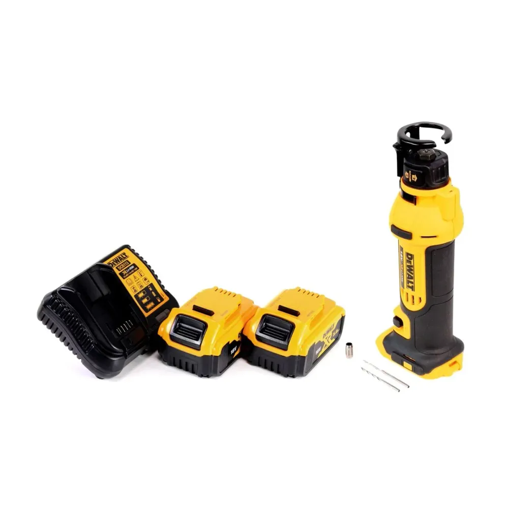 Fresadora de paneles de yeso baterí DeWalt DCS 551 P2 18 V + 2x baterías 5,0 Ah + cargador
