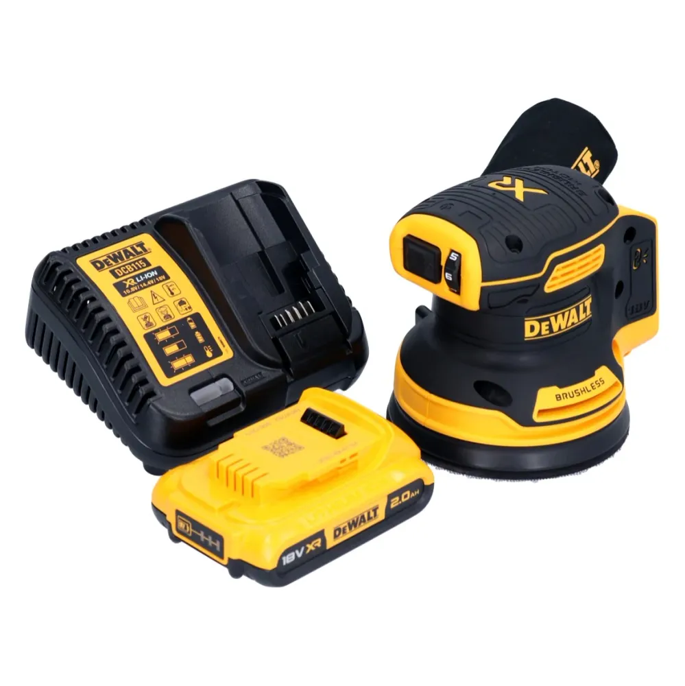 Lijadora rotorbital sin cable DeWalt DCW 210 D1 18 V 125 mm sin escobillas + 1x baterí recargable 2,0 Ah + cargador