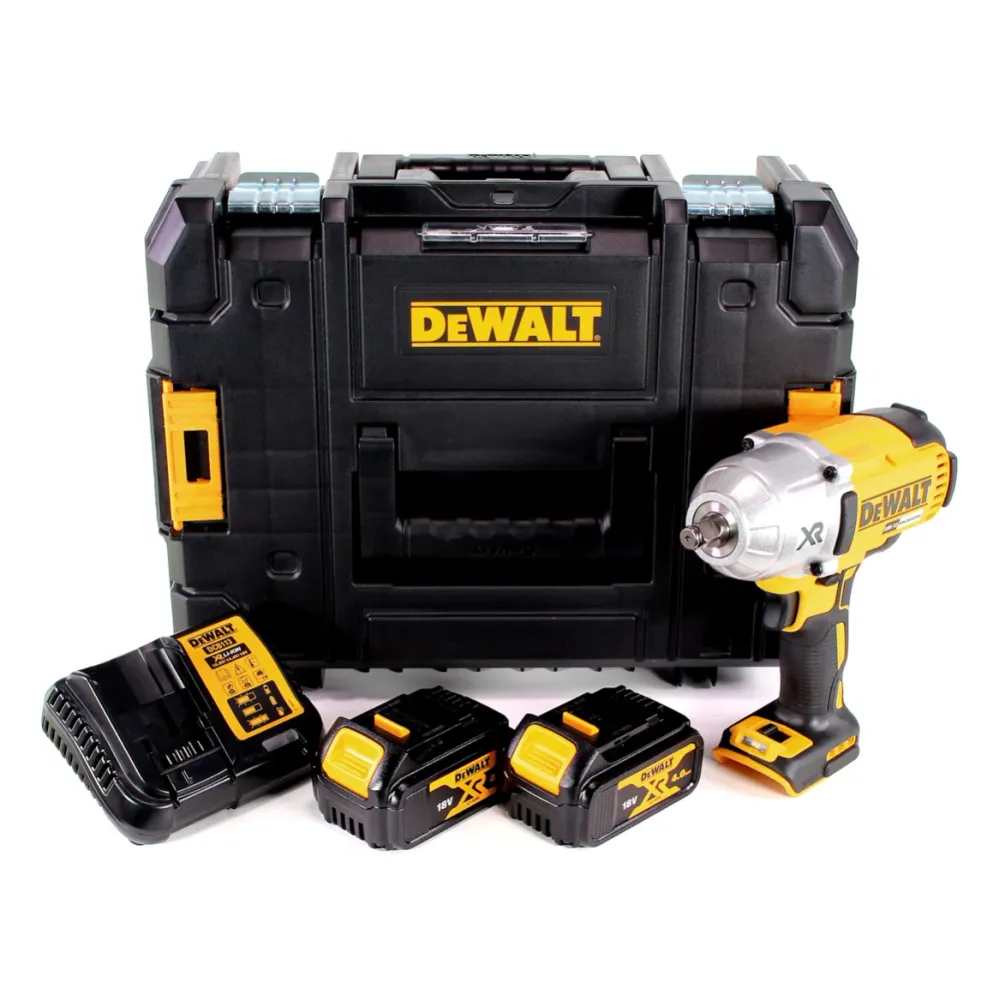 Llave de impacto baterí Dewalt DCF 899 HM2 1/2" 18V 950Nm brushless HOG ring + 2x baterí 4.0Ah + cargador + TSTAK