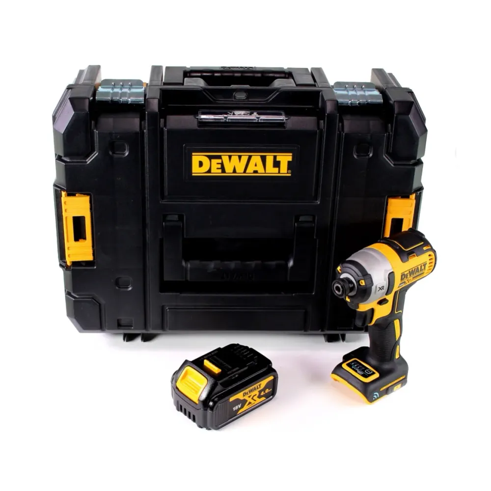 Llave de impacto inalámbrica DeWalt DCF 888 NT 18V 205Nm sin escobillas + 1x baterí 4.0Ah + TSTAK - sin cargador