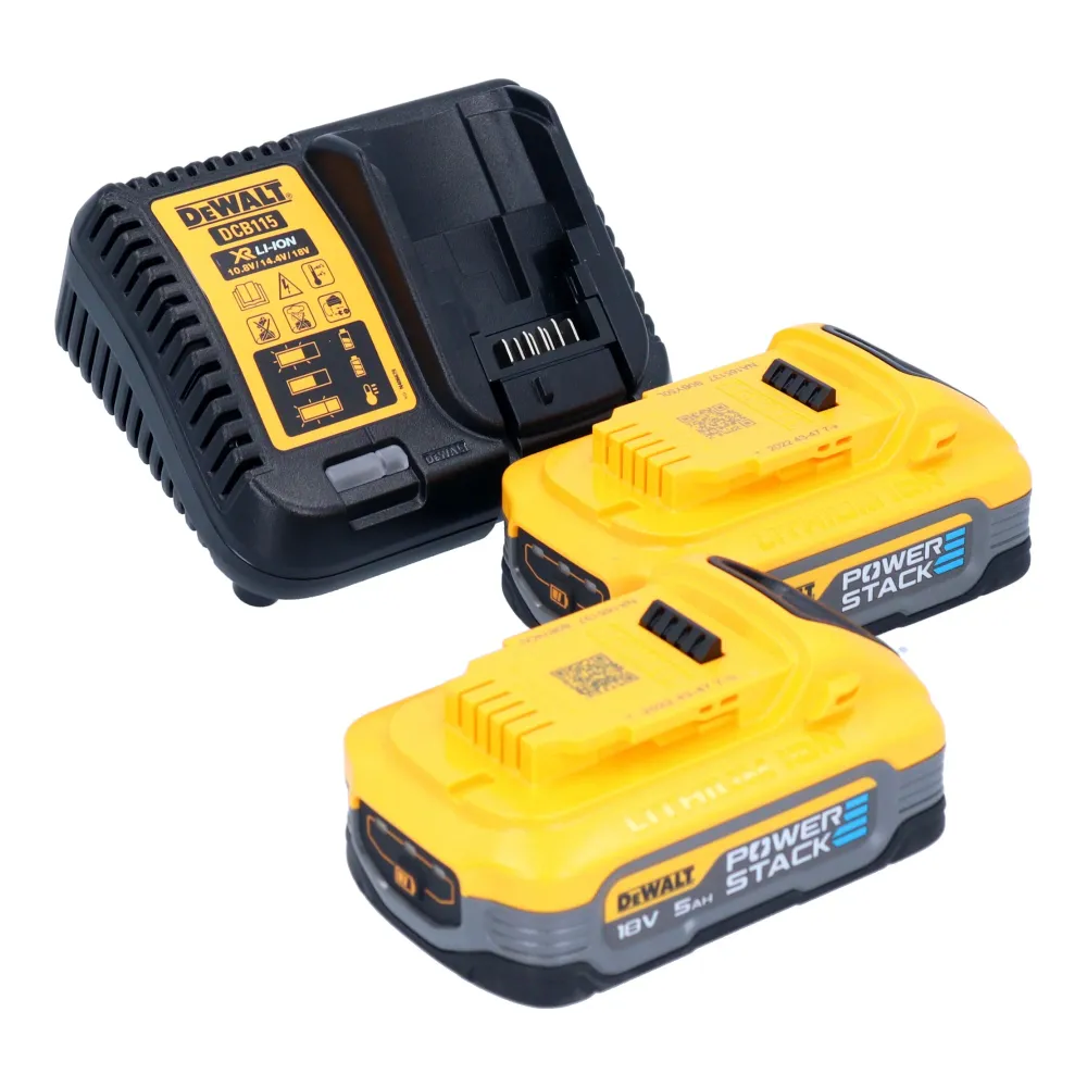 Llave de impacto sin cable DeWalt DCF 922 H2 18 V 406 Nm 1/2" sin escobillas + 2x baterí Powerstack 5,0 Ah + cargador