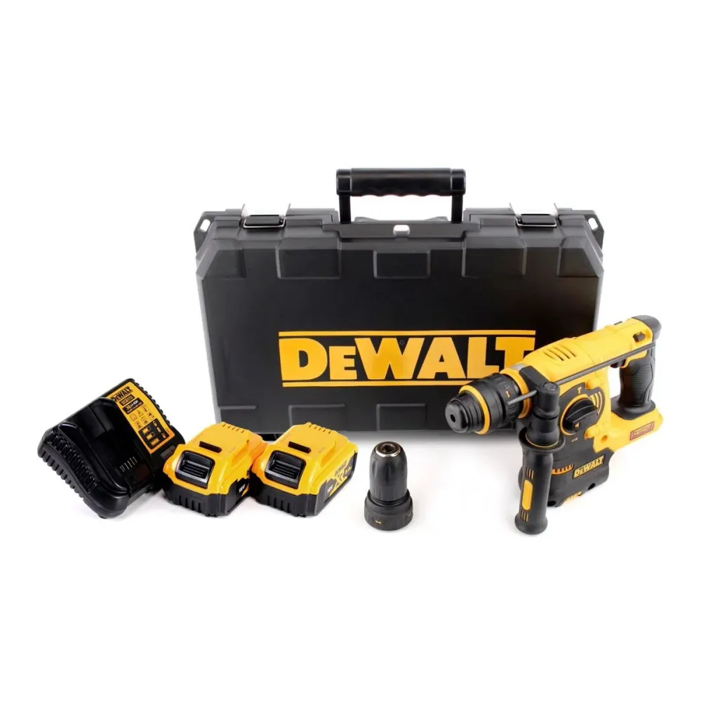 Martillo combinado baterí DeWalt DCH 254 P2 18 V 2,1 J SDS Plus + 2x baterías 5,0 Ah + cargador + portabrocas intercambiab...