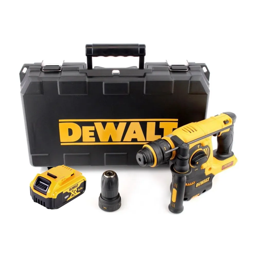 Martillo combinado baterí DeWalt DCH 254 NT 18 V 2,1 J SDS Plus + 1x baterí 5,0 Ah + portabrocas intercambiable + maletín...