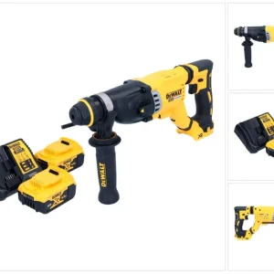 Martillo combinado baterí DeWalt DCH 263 P2 18 V 3 J SDS Plus Brushless + 2x baterías 5,0 Ah + cargador