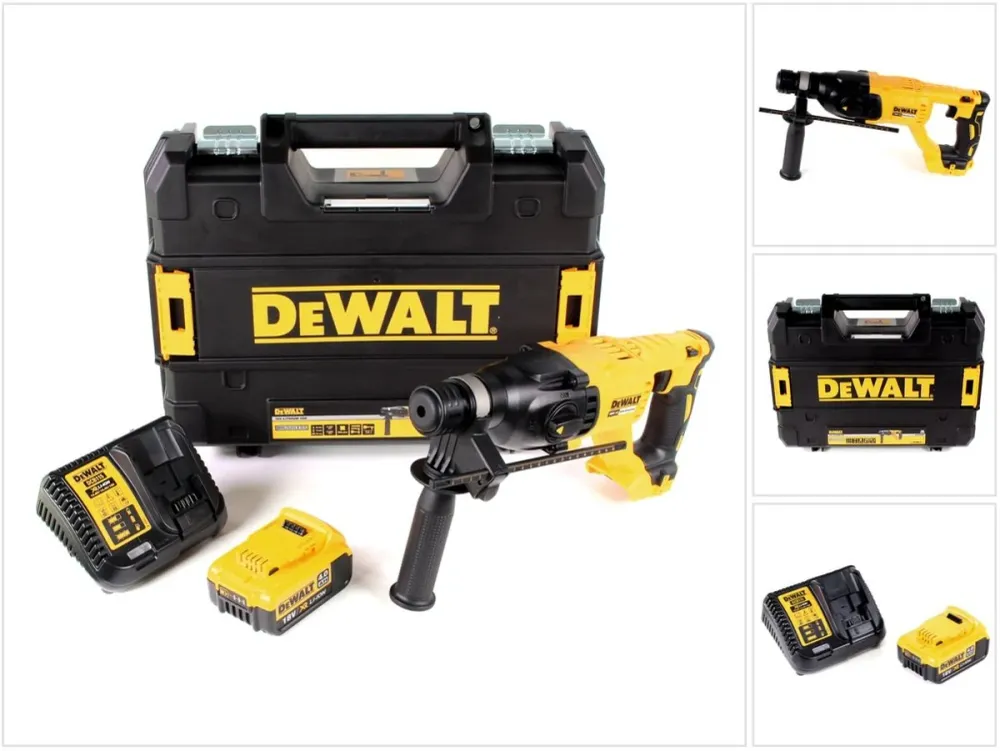 Martillo combinado sin cable DeWalt DCH 133 M1 18V 2.6J SDS plus Brushless + 1x baterí recargable 4.0Ah + cargador + TSTAK