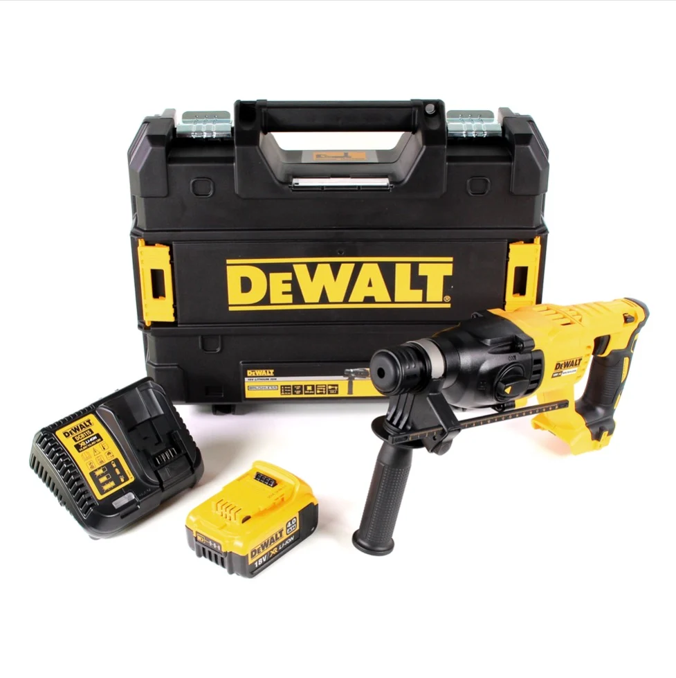 Martillo combinado sin cable DeWalt DCH 133 M1 18V 2.6J SDS plus Brushless + 1x baterí recargable 4.0Ah + cargador + TSTAK