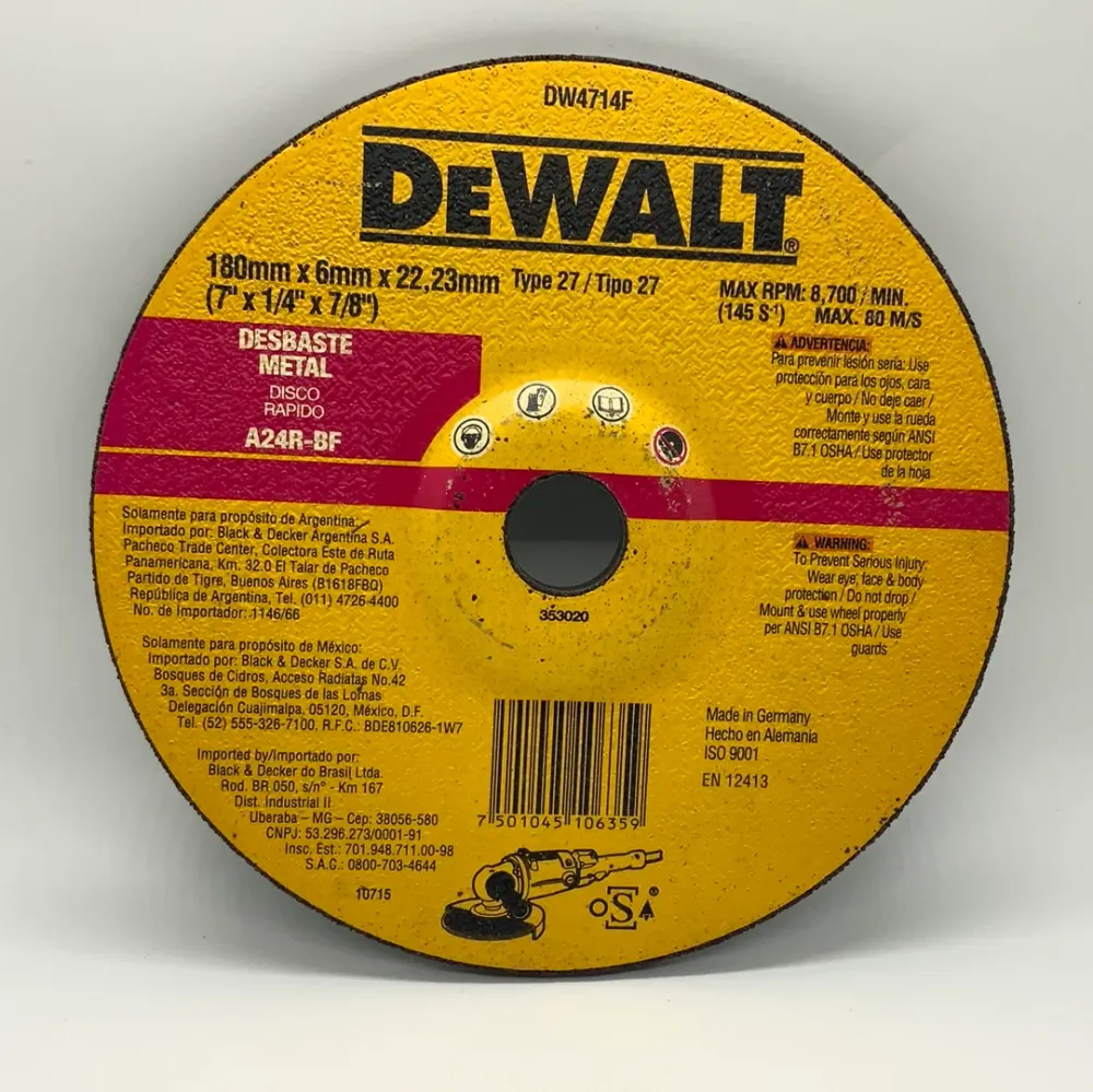 7” METAL GRINDING DISK - DEWALT (DW4714F)
