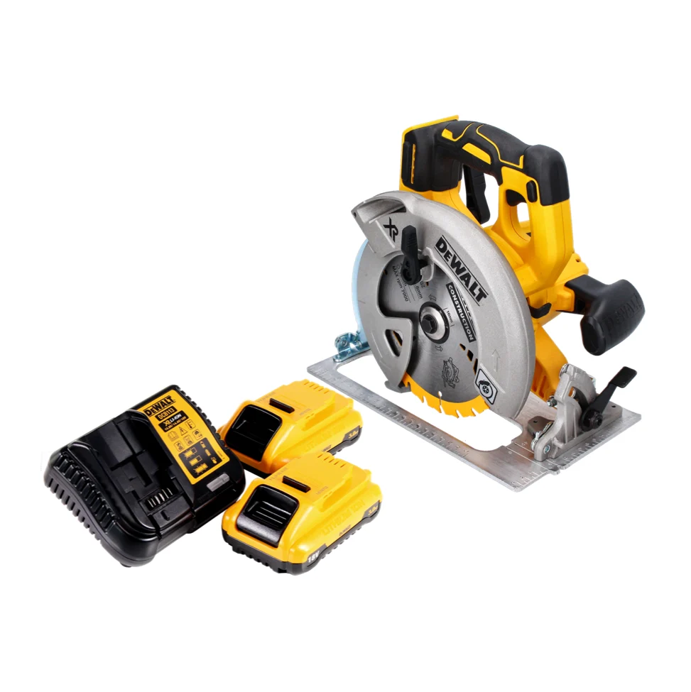 Sierra circular baterí DeWalt DCS 570 L2 18 V 184 mm sin escobillas + 2 baterías 3,0 Ah + cargador