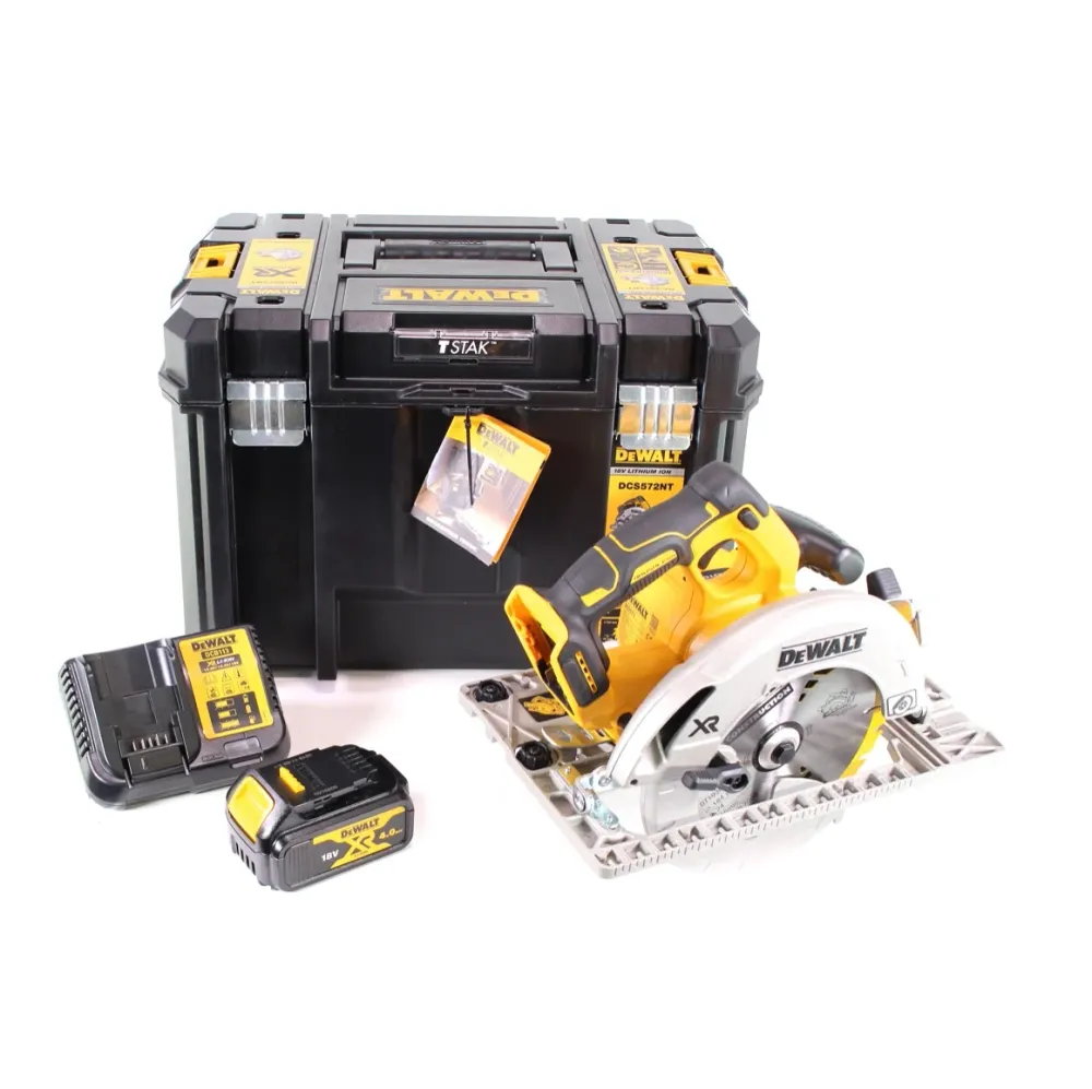 Sierra circular de baterí DeWalt DCS 572 M1 18V 184 x 16 mm + 1x baterí 4.0Ah + cargador + T-STAK