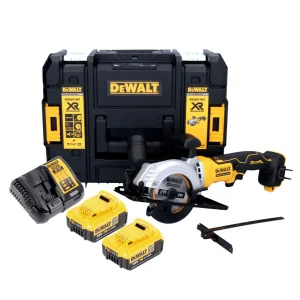 Sierra circular sin cable DeWalt DCS 571 M2 18 V 115 mm sin escobillas + 2x baterí 4,0 Ah + cargador + TSTAK