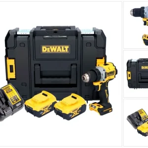 Taladro atornillador inalámbrico DeWalt DCD 800 P2T 18 V 90 Nm sin escobillas + 2x baterías 5,0 Ah + cargador + TSTAK