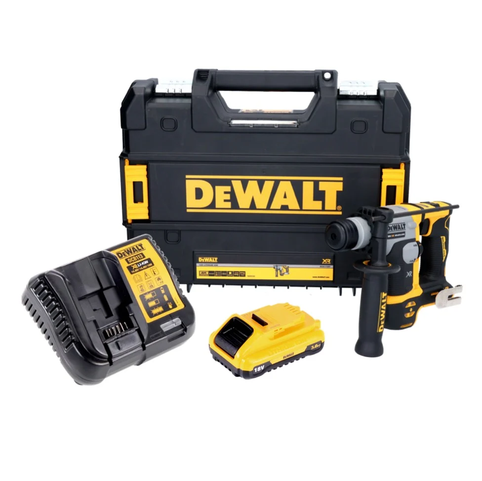 Taladro percutor baterí DeWalt DCH 172 L1 18 V 16 mm 1,4 julios SDS plus sin escobillas + 1x baterí 3,0 Ah + cargador + TSTAK