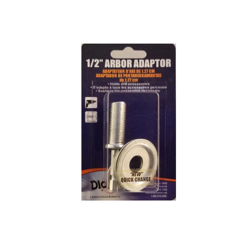 Adaptador de mandril Dico de 1/2 pulg. y 1/4 pulg. hexagonal, 1 pieza - Caja abierta
