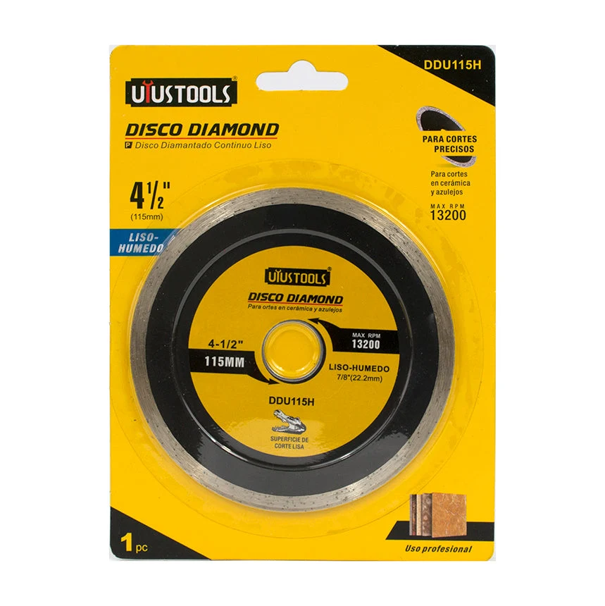 Disco Corte Diamantado Uyus 4.1/2" Liso