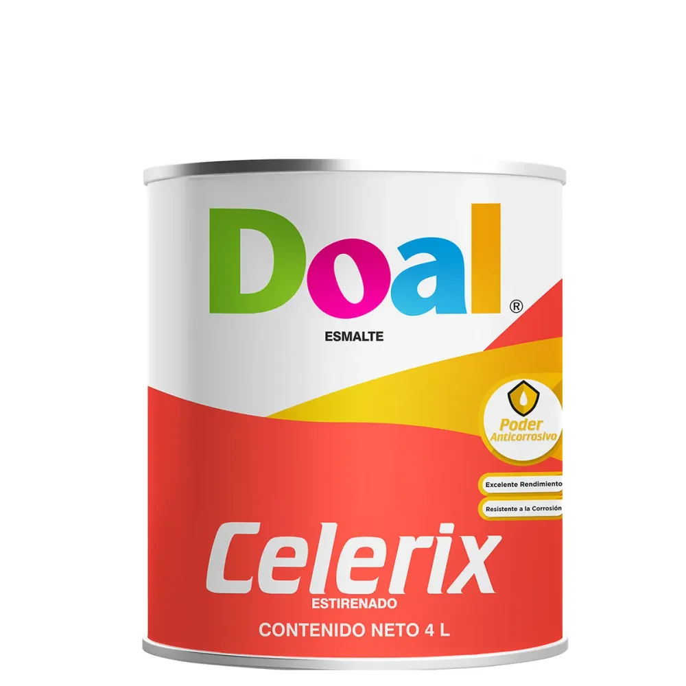 Esmalte Celerix 2514 Rojo Oxido 4 L (202501405) DOAL