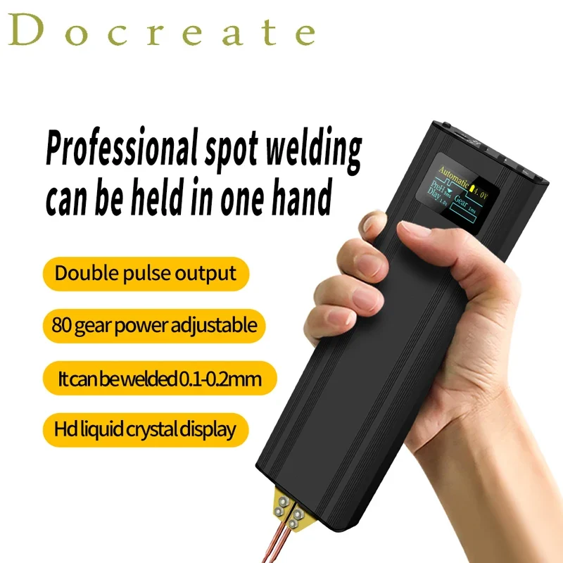 Soldador por puntos de 80 engranajes, Mini máquina de soldadura por puntos con pantalla Digital portátil ajustable, gatill...