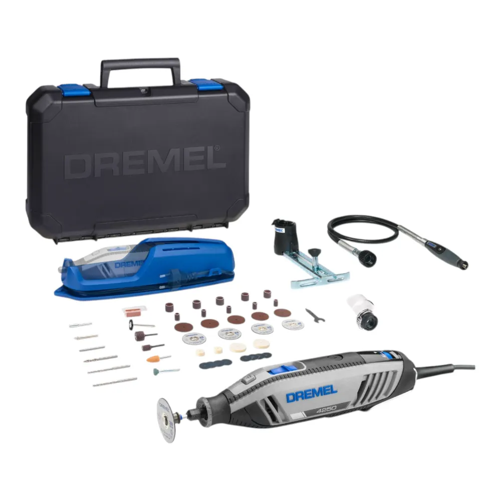 Herramienta multifunción Dremel 4250-3/45, 175 vatios ( F0134250JF ) + juego de accesorios de 45 piezas + maletín