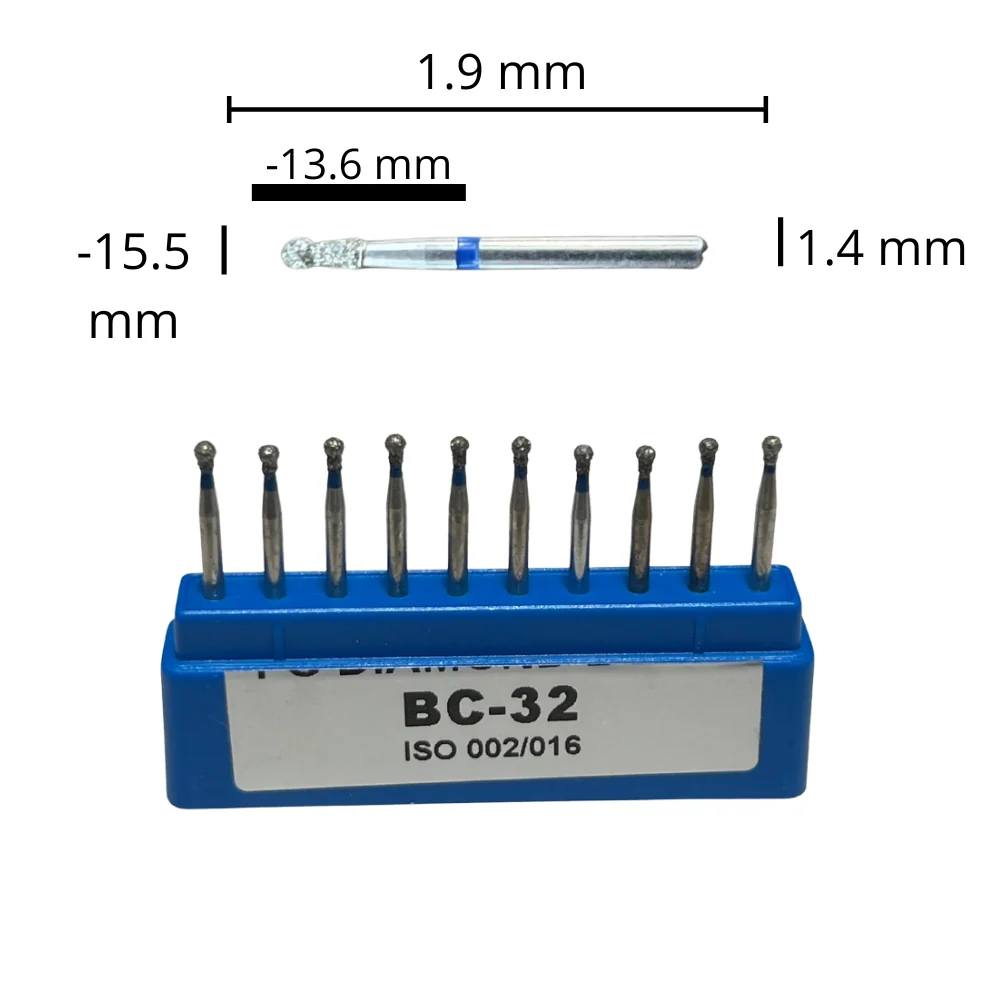 BC-32 Cuello Bola Fresa Diamante C/ Grano Medio C/10 DT