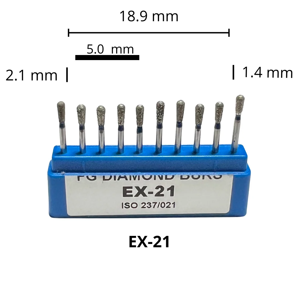 EX-21 Pera Fresa Diamante Grano Medio C/10 DT
