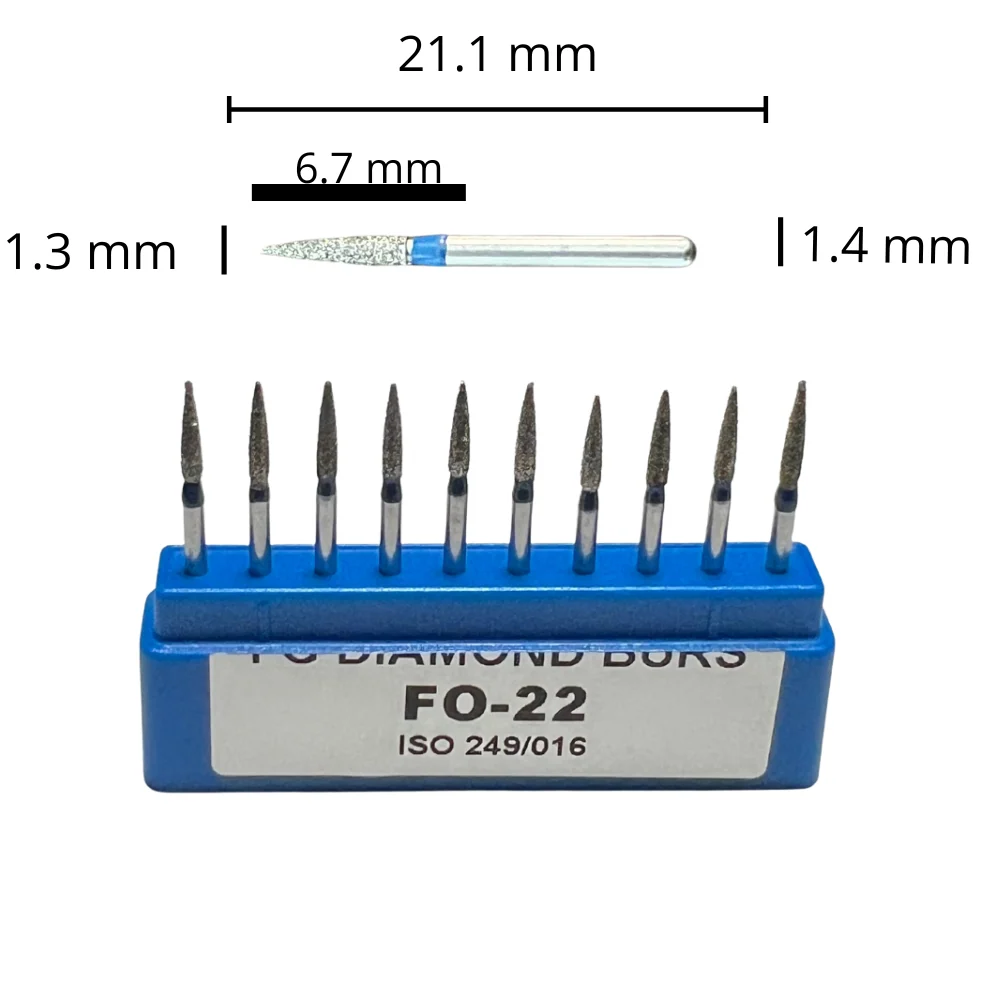 FO-22 Flama Fresa Diamante Grano Medio C/10 DT