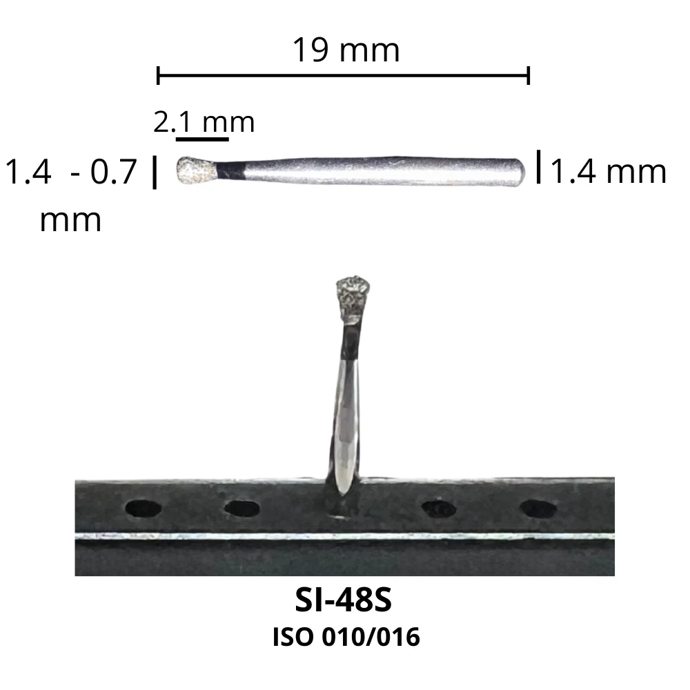 SI-48S Cono Invertido Fresa Diamante Grano X Grueso Pza DT