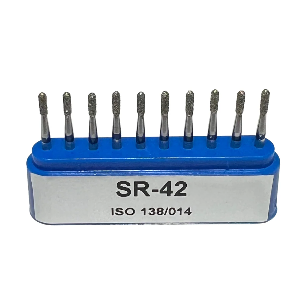 SR-42 Cilindrica Redondeada Fresa Diamante Grano Medio C/10 DT