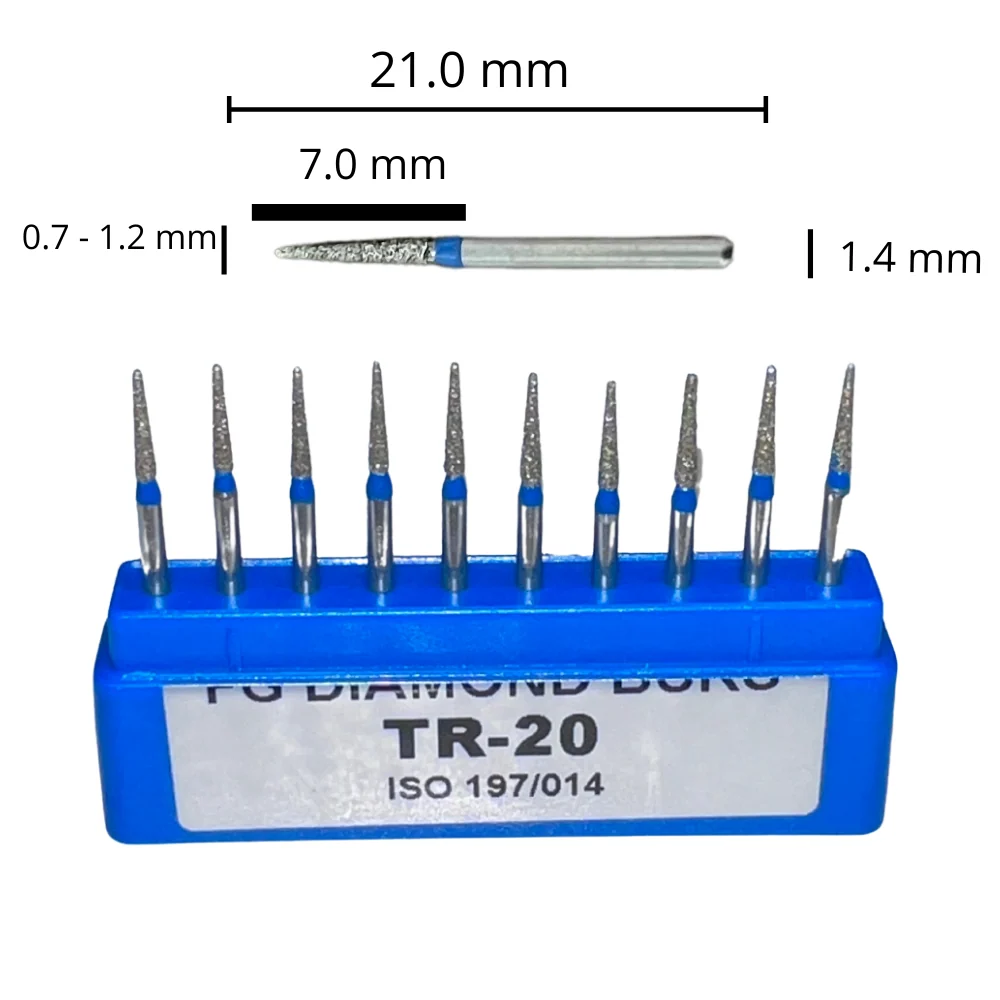 TR-20 Troncocónica Redondeada fresas Diamante Grano Medio C/10 DT