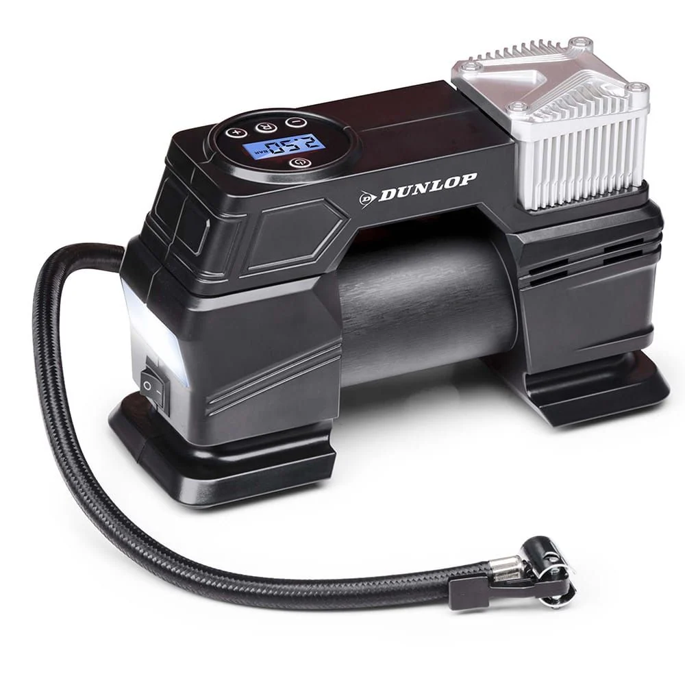 COMPRESOR 12 v CON PANTALLA DIGITAL, 20,5 x 8 x 13 cm DUNLOP