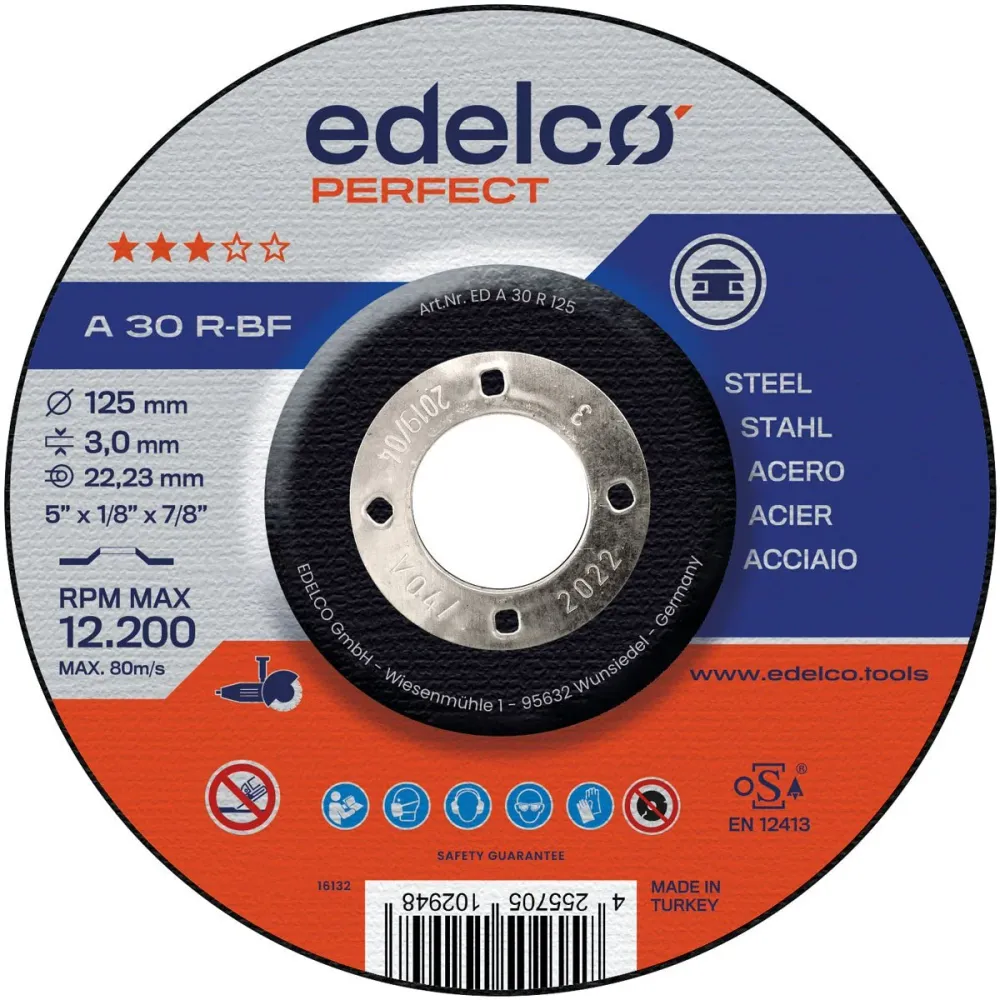 Edelco Disco de corte metal para máquina portátil 30 R Perfect (Lote de 25 uds)
