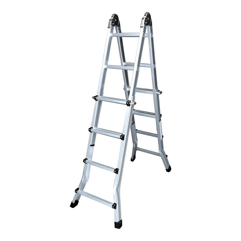 ESCALERA MULTIFUNCIÓN TELESCÓPICA DE ALUMINIO 4 + 4 PELDAÑOS EN131 EDM