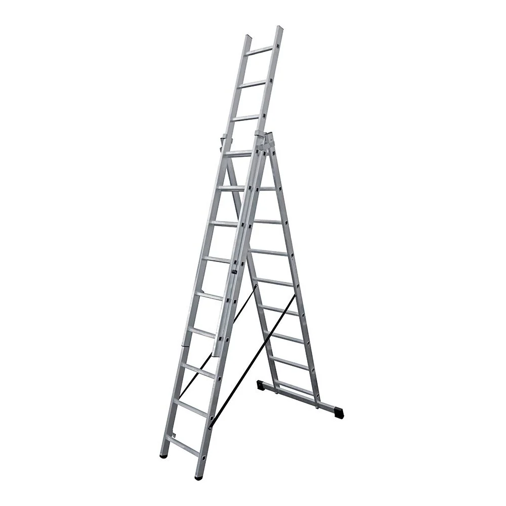 ESCALERA TRANSFORMABLE DE ALUMINIO 3 x 9 PELDAÑOS EDM