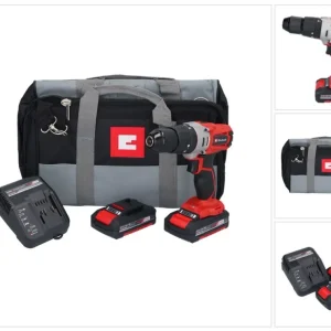 Einhell TE-CD 18/2 Li-i-Kit taladradora de percusión sin cable 18 V 44 Nm + 2x baterí recargable 1,5 Ah + cargador + bolsa