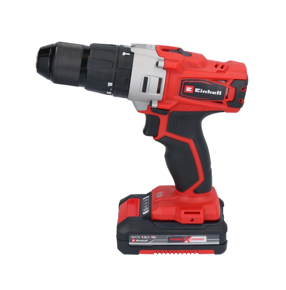 Einhell TE-CD 18/2 Li-i-Kit taladradora de percusión sin cable 18 V 44 Nm + 2x baterí recargable 1,5 Ah + cargador + bolsa