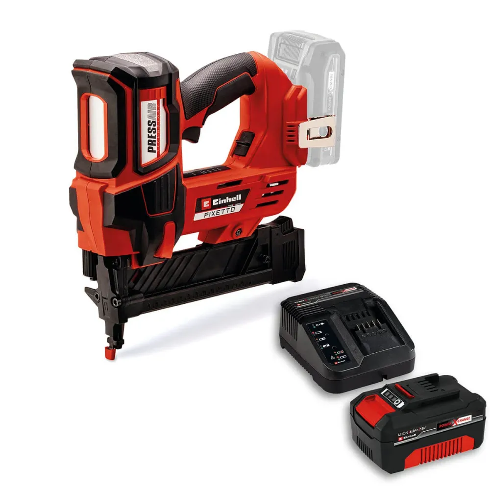 Grapadora Inalámbrica Grapas 10 - 40 Mm 18V Incluye 1 Baterí 4.0 Ah Y Cargador Einhell