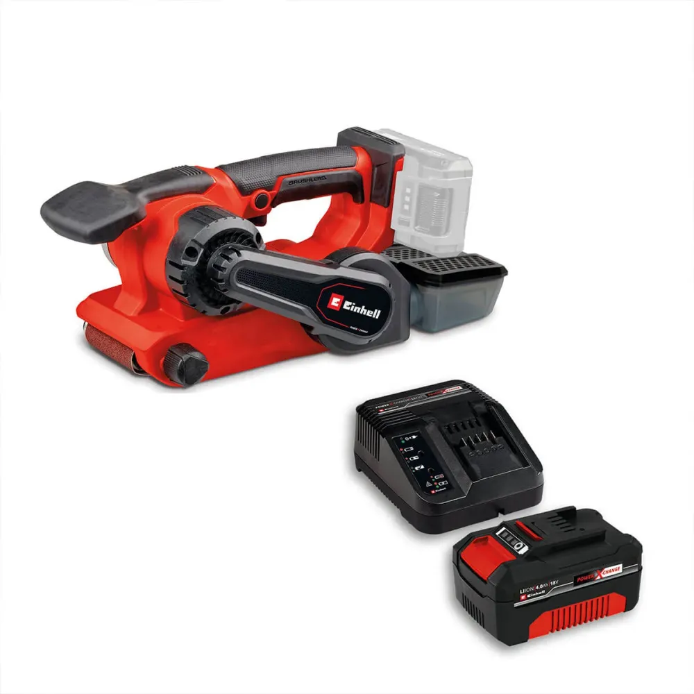 Lijadora de banda inalámbrica 18 V + baterí (2.5 ah) + cargador marca Einhell