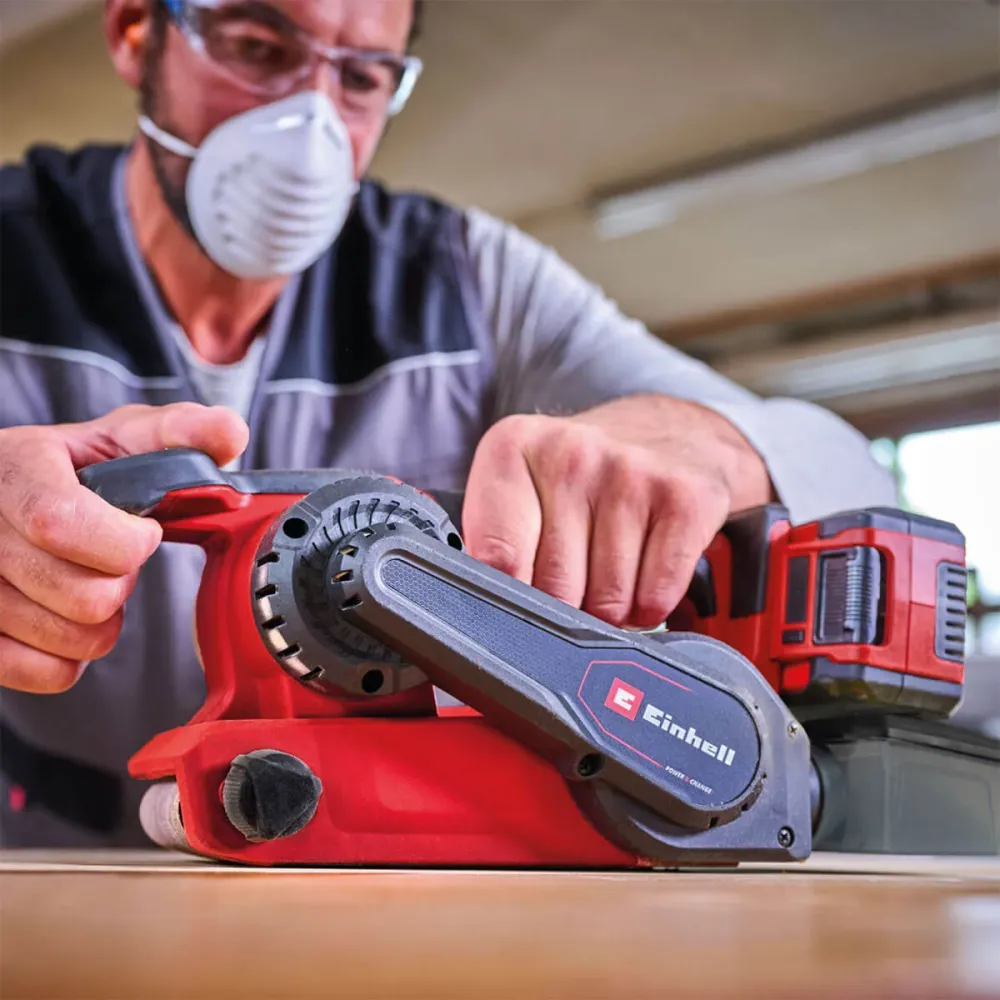 Lijadora de banda inalámbrica 18 V + baterí (2.5 ah) + cargador marca Einhell