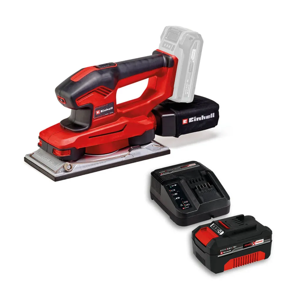 Lijadora Orbital 1/4" Inalámbrica 18V Incluye 1 Baterí 2.5 Ah Y Cargador Einhell