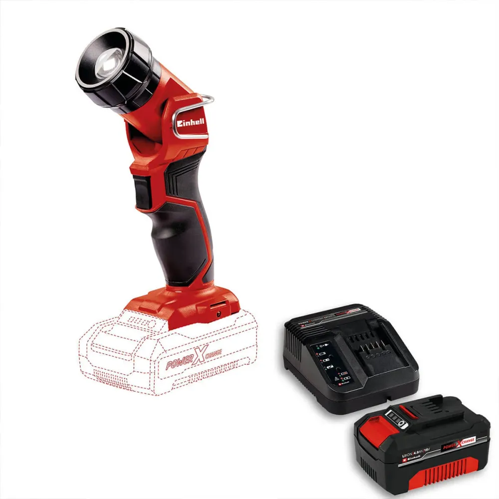 Lámpara inalámbrica 18 V + baterí (4.0 ah) + cargador marca Einhell