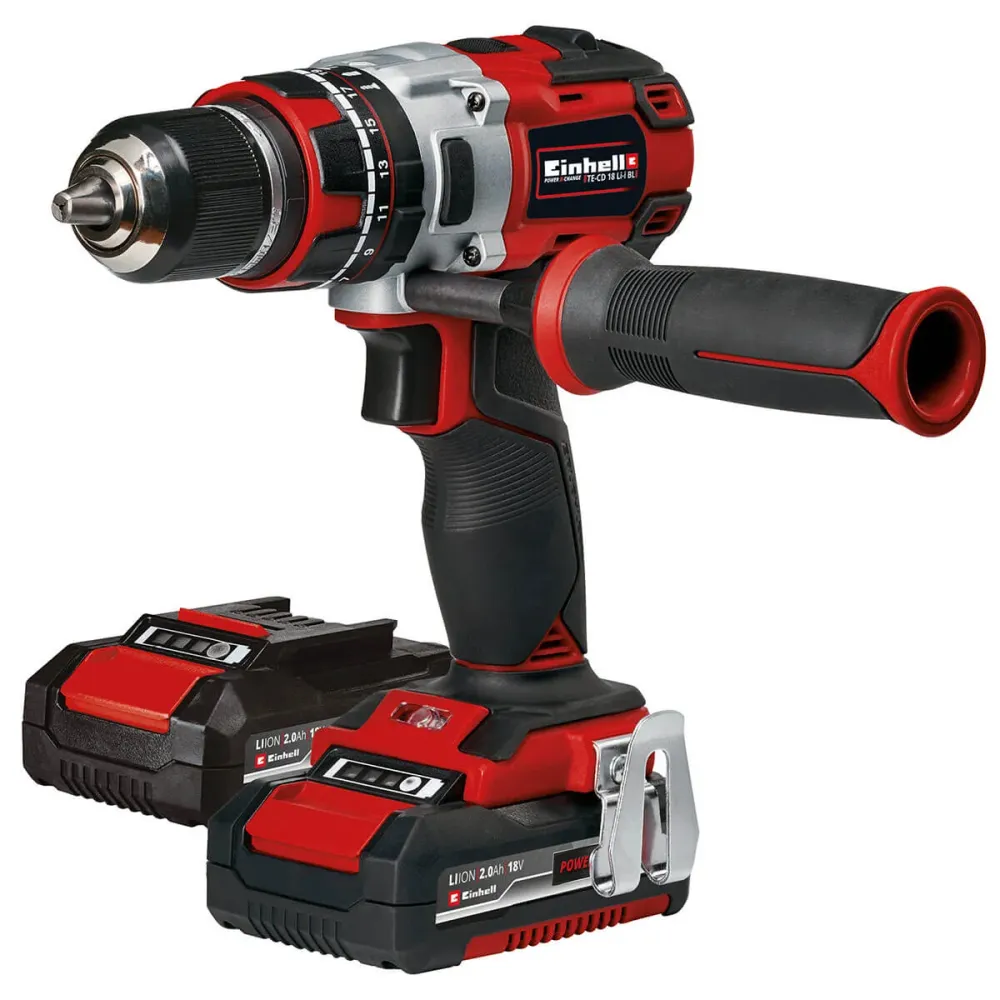 Taladro Percutor 1/2 Inalámbrico Brushless 18V 60 Nm Incluye 2 Baterías 2,0 Ah Y Cargador Einhell