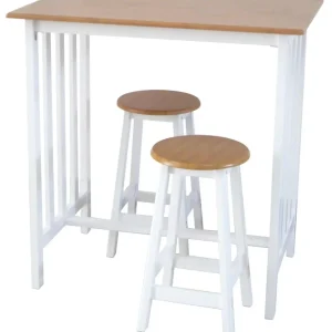 Barra Desayunador De Madera 2 Personas, Incluye Taburetes ELLEGANCE HOUSEWARE